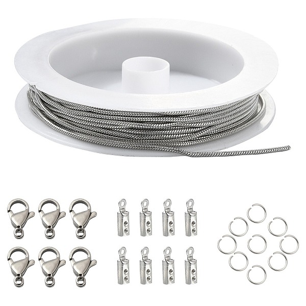 PandaHall DIY Round Snake Chain Bracelet Necklace Making Kit, Including 304 Stainless Steel Chains & Clasps & Jump Rings & End Caps...
PandaHall DIY Round Snake Chain Bracelet Necklace Making Kit, Including 304 Stainless Steel Chains & Clasps & Jump Rings & End Caps...