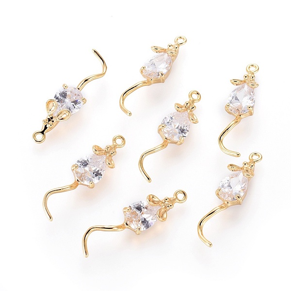 PandaHall Brass Glass Pendants, Mouse, Clear, Real 18K Gold Plated, 28.5x7x6mm, Hole: 1mm Brass+Glass Mouse Clear
PandaHall Brass Glass Pendants, Mouse, Clear, Real 18K Gold Plated, 28.5x7x6mm, Hole: 1mm Brass+Glass Mouse Clear