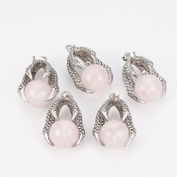 PandaHall Natural Rose Quartz Pendants, with Alloy Findings, Eagle Claw, Antique Silver, 36x24x16mm, Hole: 7x4mm Rose Quartz Others
PandaHall Natural Rose Quartz Pendants, with Alloy Findings, Eagle Claw, Antique Silver, 36x24x16mm, Hole: 7x4mm Rose Quartz Others