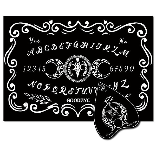 PandaHall CREATCABIN Moon Phase Wood Spirit Board Kit Pendulum Board Wooden Pendulum Dowsing Divination Board Metaphysical Message Talking..., Black
PandaHall CREATCABIN Moon Phase Wood Spirit Board Kit Pendulum Board Wooden Pendulum Dowsing Divination Board Metaphysical Message Talking..., Black