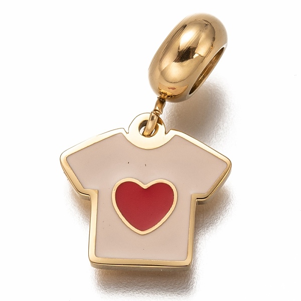 PandaHall 304 Stainless Steel Enamel European Dangle Charms, Large Hole Pendants, Clothes with Red Heart, Golden, Pink, 22mm, Hole: 4.5mm...
PandaHall 304 Stainless Steel Enamel European Dangle Charms, Large Hole Pendants, Clothes with Red Heart, Golden, Pink, 22mm, Hole: 4.5mm...