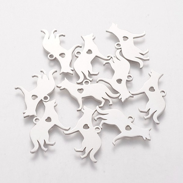 PandaHall 201 Stainless Steel Puppy Pendants, Silhouette Charms, Dog with Heart, Stainless Steel Color, 15x23x1.1mm, Hole: 1.5mm 201...
PandaHall 201 Stainless Steel Puppy Pendants, Silhouette Charms, Dog with Heart, Stainless Steel Color, 15x23x1.1mm, Hole: 1.5mm 201...