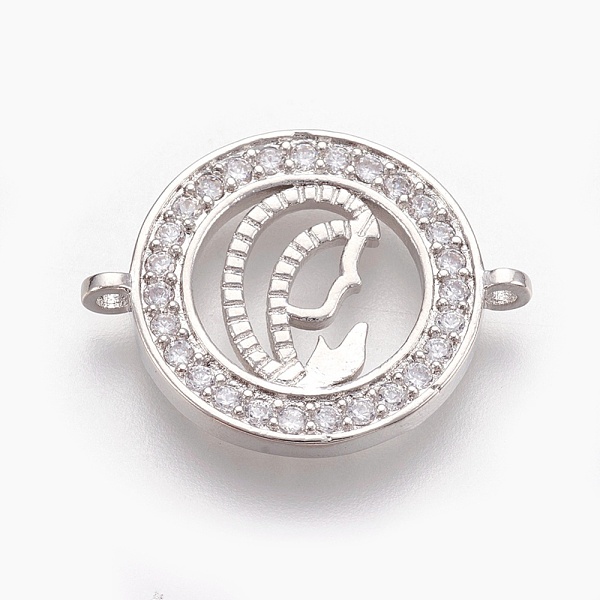 PandaHall Brass Micro Pave Cubic Zirconia Links, Long-Lasting Plated, Flat Round with Virgin Mary, Lead Free & Nickel Free & Cadmium Free..., Clear
PandaHall Brass Micro Pave Cubic Zirconia Links, Long-Lasting Plated, Flat Round with Virgin Mary, Lead Free & Nickel Free & Cadmium Free..., Clear