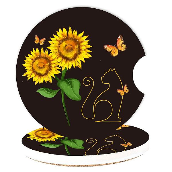 PandaHall CREATCABIN 2 Pack Sunflower Cat Car Coasters Cup Holders Absorbent Finger Notch Cork Base Round Ceramic Coaster Mats Car...
PandaHall CREATCABIN 2 Pack Sunflower Cat Car Coasters Cup Holders Absorbent Finger Notch Cork Base Round Ceramic Coaster Mats Car...