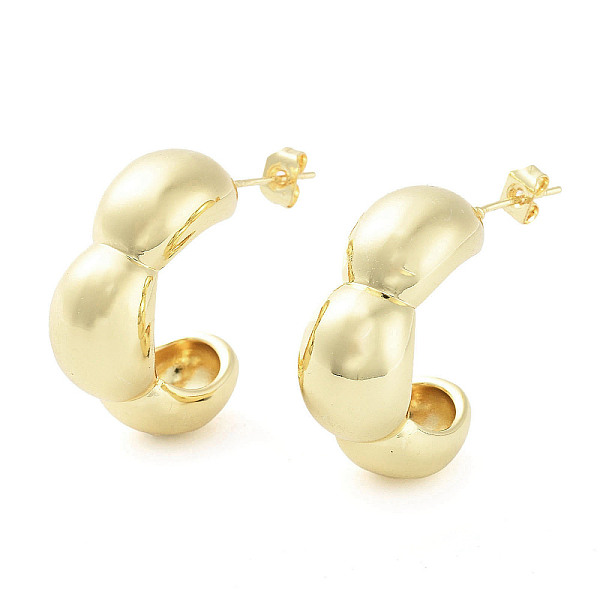 PandaHall Brass Pea Shape Stud Earrings, Half Hoop Earrings, Real 18K Gold Plated, 27x9.5mm Brass Pea
PandaHall Brass Pea Shape Stud Earrings, Half Hoop Earrings, Real 18K Gold Plated, 27x9.5mm Brass Pea