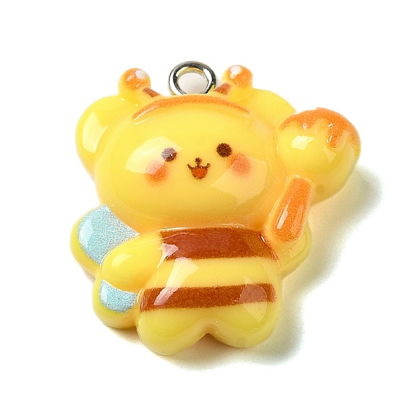 PandaHall Bee Theme Opaque Resin Pendants, with Platinum Tone Iron Loops, Yellow, Bees, 24x22x8.5mm, Hole: 2mm Iron+Resin Bees Yellow
PandaHall Bee Theme Opaque Resin Pendants, with Platinum Tone Iron Loops, Yellow, Bees, 24x22x8.5mm, Hole: 2mm Iron+Resin Bees Yellow