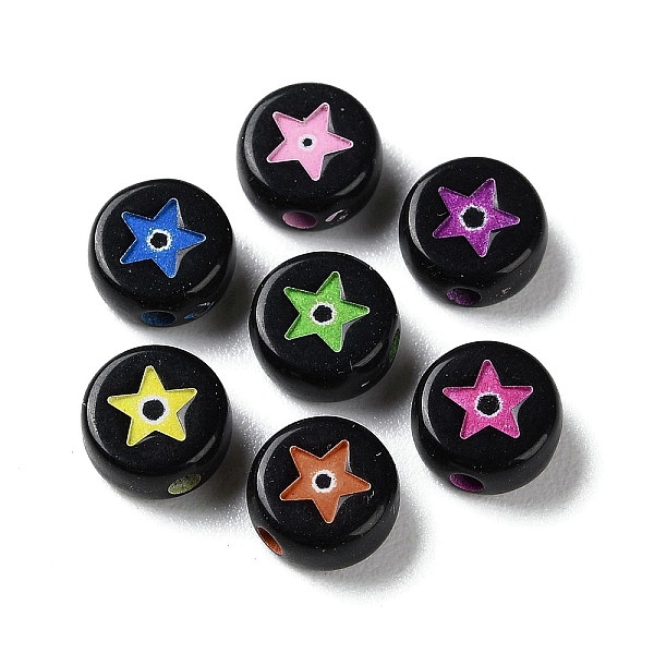 PandaHall Spray Printed Opaque Acrylic Beads, Flat Round & Star, Mixed Color, 7x3.5mm, Hole: 1.4mm, about 4000pcs/500g Acrylic Flat Round..., Multicolor
PandaHall Spray Printed Opaque Acrylic Beads, Flat Round & Star, Mixed Color, 7x3.5mm, Hole: 1.4mm, about 4000pcs/500g Acrylic Flat Round..., Multicolor