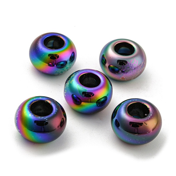 PandaHall UV Plating Acrylic Beads, Iridescent, Rondelle, Rainbow Plated, 13.5x8.5mm, Hole: 5.7mm Acrylic Rondelle
PandaHall UV Plating Acrylic Beads, Iridescent, Rondelle, Rainbow Plated, 13.5x8.5mm, Hole: 5.7mm Acrylic Rondelle