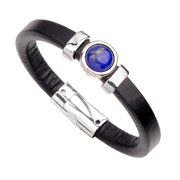 PandaHall Natural Lapis Lazuli Flat Round Link Bracelet with Imitetion Leather Cords and Metal Magnetic Clasps, 9-1/4 inch(23.5cm) Lapis...
PandaHall Natural Lapis Lazuli Flat Round Link Bracelet with Imitetion Leather Cords and Metal Magnetic Clasps, 9-1/4 inch(23.5cm) Lapis...