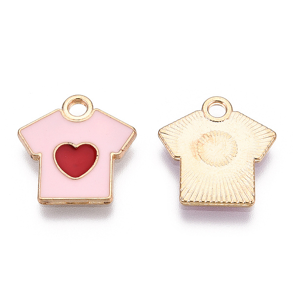 PandaHall Alloy Enamel Pendants, T-Shirt with Heart Pattern, Light Gold, Pink, 16x16x1mm, Hole: 2mm Alloy+Enamel Clothes Pink
PandaHall Alloy Enamel Pendants, T-Shirt with Heart Pattern, Light Gold, Pink, 16x16x1mm, Hole: 2mm Alloy+Enamel Clothes Pink