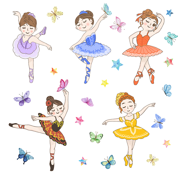 PandaHall SUPERDANT Colorful Dancing Ballet Girl Wall Sticker Butterfly Stars Wall Decal Girl's Room Decor Nursery Preschool Stickers for...
PandaHall SUPERDANT Colorful Dancing Ballet Girl Wall Sticker Butterfly Stars Wall Decal Girl's Room Decor Nursery Preschool Stickers for...