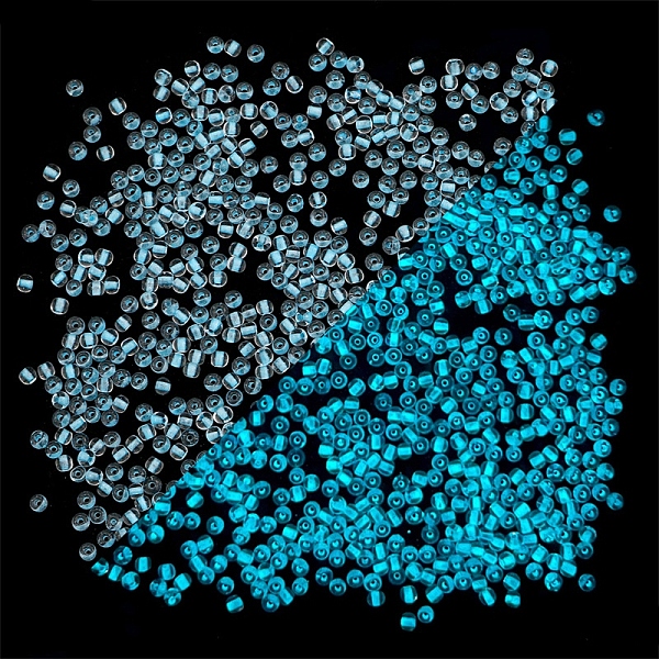 PandaHall Glow in the Dark Luminous Transparent Glass Round Seed Beads, Inside Colours, Rondelle, Light Sky Blue, 2mm, about 660pcs/bag...
PandaHall Glow in the Dark Luminous Transparent Glass Round Seed Beads, Inside Colours, Rondelle, Light Sky Blue, 2mm, about 660pcs/bag...