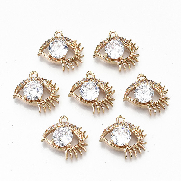PandaHall Brass Glass Rhinestone Pendants, with Micro Pave Clear Cubic Zirconia, Long-Lasting Plated, Cadmium Free & Lead Free, Eye, Light...
PandaHall Brass Glass Rhinestone Pendants, with Micro Pave Clear Cubic Zirconia, Long-Lasting Plated, Cadmium Free & Lead Free, Eye, Light...