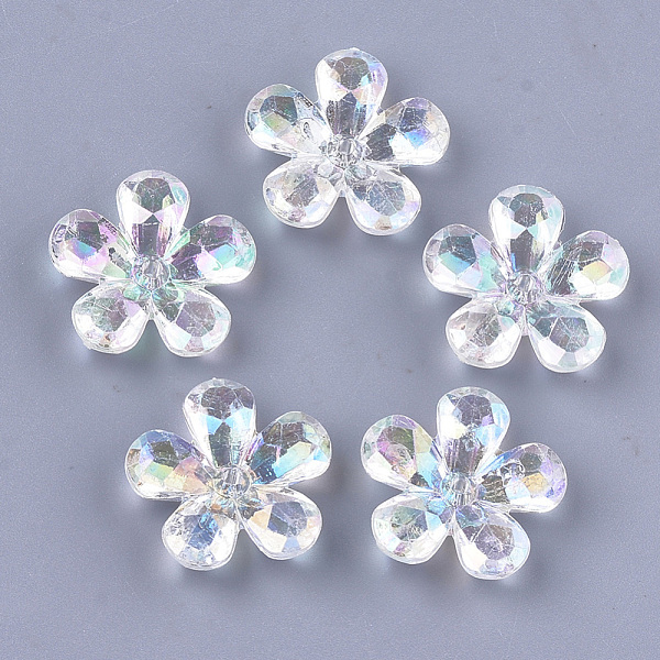 PandaHall Transparent Acrylic Bead Caps, AB Color, Faceted, 5-Petal, Flower, Clear, 23x22x7mm, Hole: 1.8mm, about 380pcs/500g Acrylic Clear
PandaHall Transparent Acrylic Bead Caps, AB Color, Faceted, 5-Petal, Flower, Clear, 23x22x7mm, Hole: 1.8mm, about 380pcs/500g Acrylic Clear