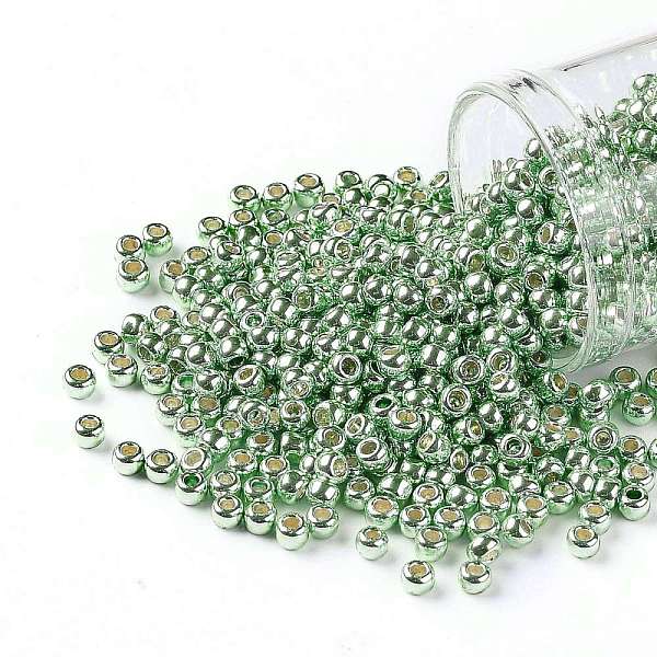 PandaHall TOHO Round Seed Beads, Japanese Seed Beads, (PF570) PermaFinish Light Green Lime Metallic, 8/0, 3mm, Hole: 1mm, about 1111pcs/50g...
PandaHall TOHO Round Seed Beads, Japanese Seed Beads, (PF570) PermaFinish Light Green Lime Metallic, 8/0, 3mm, Hole: 1mm, about 1111pcs/50g...