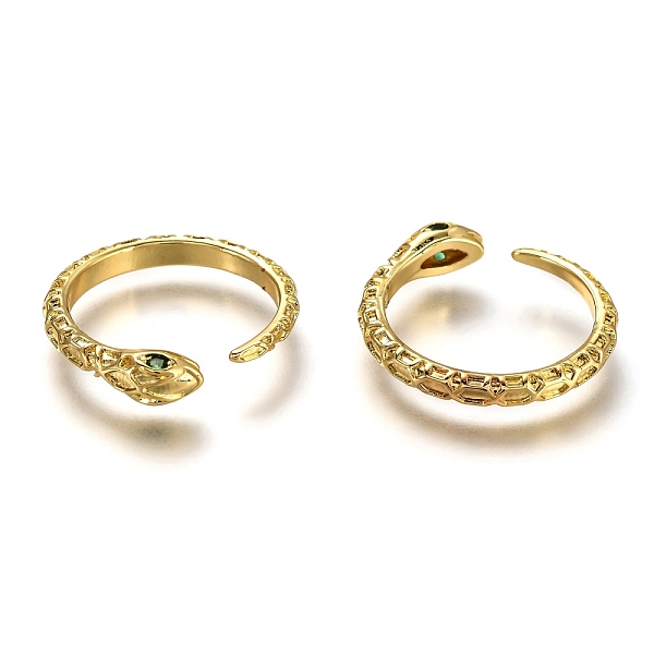 PandaHall Brass Micro Pave Cubic Zirconia Cuff Rings, Open Rings, Long-Lasting Plated, Snake, Green, Real 18K Gold Plated, US Size 6, Inner...
PandaHall Brass Micro Pave Cubic Zirconia Cuff Rings, Open Rings, Long-Lasting Plated, Snake, Green, Real 18K Gold Plated, US Size 6, Inner...