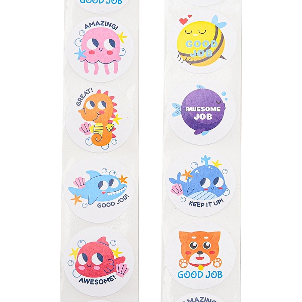 PandaHall 8 Styles Self-Adhesive Paper Cartoon Reward Stickers, Stickers for Students, Flat Round, 25mm, 500pcs/roll Paper Other Animal
PandaHall 8 Styles Self-Adhesive Paper Cartoon Reward Stickers, Stickers for Students, Flat Round, 25mm, 500pcs/roll Paper Other Animal