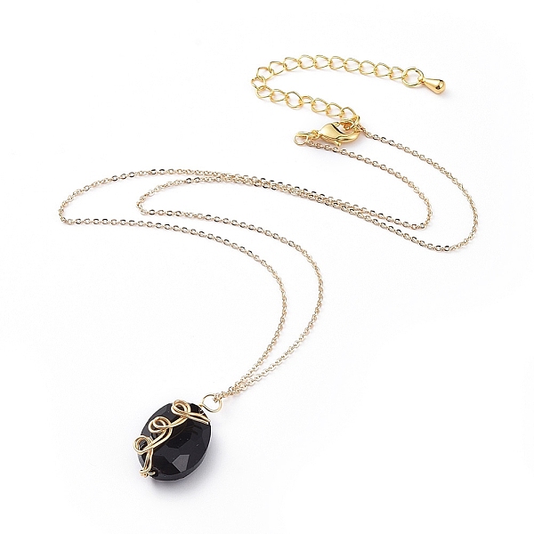 PandaHall Glass Pendant Necklaces, with Copper Wire, Brass Cable Chains, Chain Extender and Lobster Claw Clasp, with Cardboard Packing Box..., Black
PandaHall Glass Pendant Necklaces, with Copper Wire, Brass Cable Chains, Chain Extender and Lobster Claw Clasp, with Cardboard Packing Box..., Black