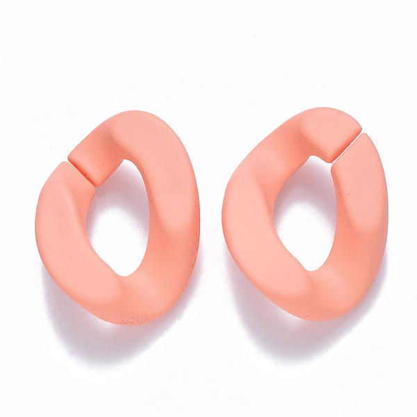 PandaHall Opaque Spray Painted Acrylic Linking Rings, Quick Link Connectors, for Curb Chains Making, Twist, Light Salmon, 30x21x6mm, Inner..., Red
PandaHall Opaque Spray Painted Acrylic Linking Rings, Quick Link Connectors, for Curb Chains Making, Twist, Light Salmon, 30x21x6mm, Inner..., Red