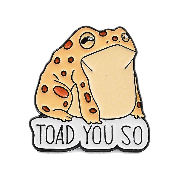 PandaHall Animal Black Alloy Brooches, TOAD YOU SO Enamel Pins, for Backpack Clothes, Frog, 30.5x29.5x1.5mm Alloy+Enamel Frog
PandaHall Animal Black Alloy Brooches, TOAD YOU SO Enamel Pins, for Backpack Clothes, Frog, 30.5x29.5x1.5mm Alloy+Enamel Frog