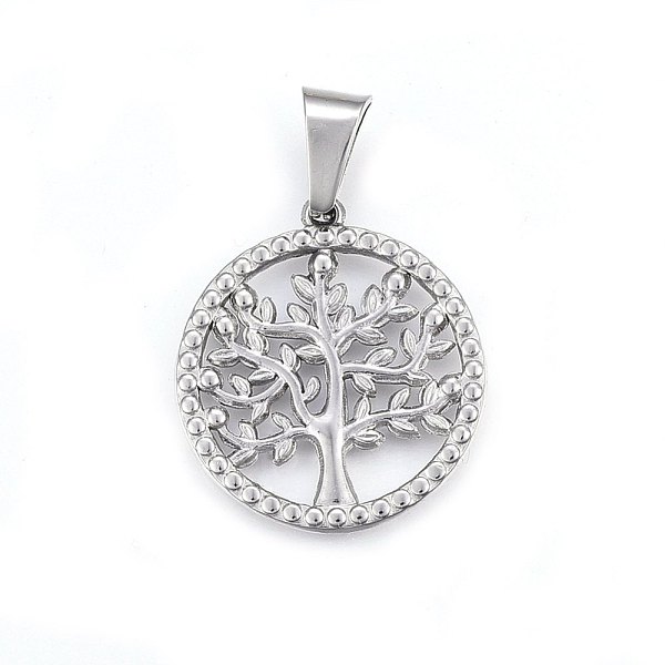 PandaHall 304 Stainless Steel Pendants, Flat Round with Tree, Stainless Steel Color, 31x28x2.5mm, Hole: 11x6mm 304 Stainless Steel Flat...
PandaHall 304 Stainless Steel Pendants, Flat Round with Tree, Stainless Steel Color, 31x28x2.5mm, Hole: 11x6mm 304 Stainless Steel Flat...