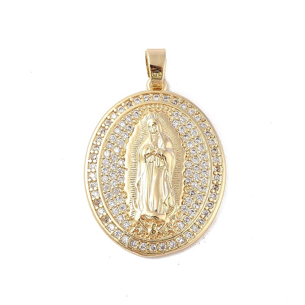 PandaHall Brass Cubic Zirconia Pendants, Long-Lasting Plated, Oval with Holy Virgin Charms, Golden, Clear, 32x25x5mm, Hole: 6x3mm...
PandaHall Brass Cubic Zirconia Pendants, Long-Lasting Plated, Oval with Holy Virgin Charms, Golden, Clear, 32x25x5mm, Hole: 6x3mm...