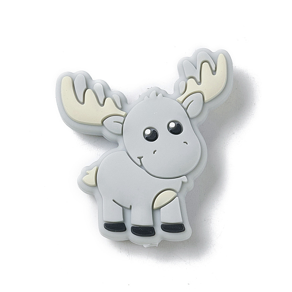 PandaHall Silicone Focal Beads, Deer, Light Grey, 32x29x9.5mm, Hole: 3mm Silicone Deer
PandaHall Silicone Focal Beads, Deer, Light Grey, 32x29x9.5mm, Hole: 3mm Silicone Deer