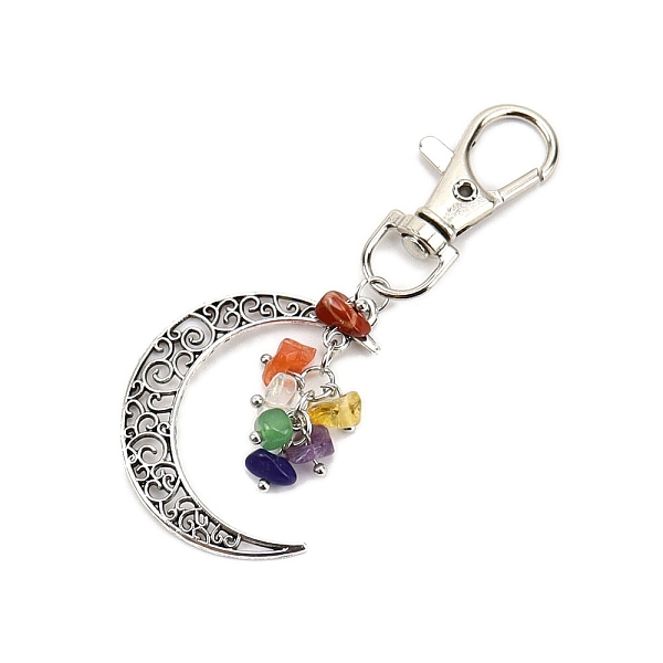 PandaHall Antique Silver Palted Alloy Hollow Moon Pendant Decorations, Natural & Synthetic Gemstone Chip and Swivel Clasp Charm for Bag...
PandaHall Antique Silver Palted Alloy Hollow Moon Pendant Decorations, Natural & Synthetic Gemstone Chip and Swivel Clasp Charm for Bag...