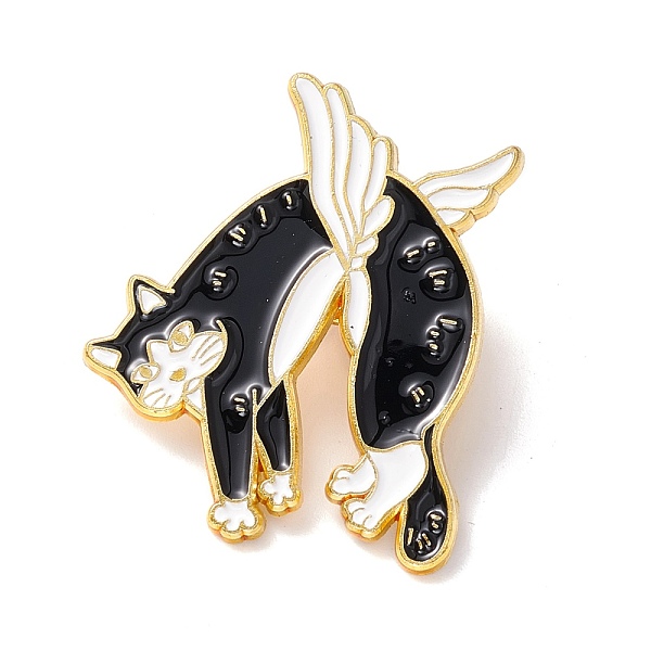 PandaHall Alloy Enamel Brooches, with Alloy Pin and Brass Butterfly Clutches, Black Cat, Light Gold, 32x26x1mm Alloy+Enamel Black
PandaHall Alloy Enamel Brooches, with Alloy Pin and Brass Butterfly Clutches, Black Cat, Light Gold, 32x26x1mm Alloy+Enamel Black