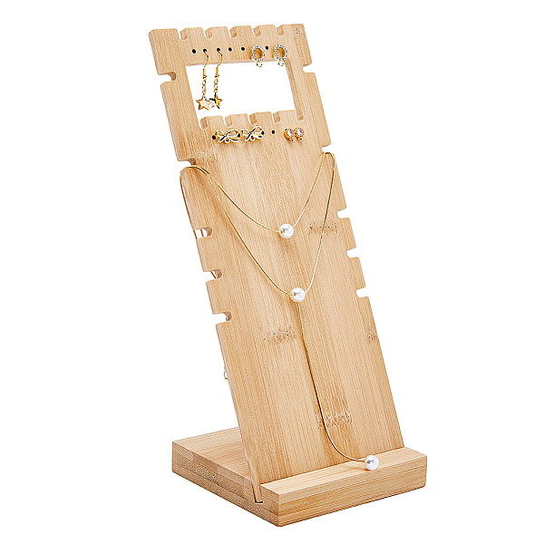 PandaHall 2-Tier Wood Slant Back Jewelry Display Stands, Jewelry Organizer Holder for Earrings Necklaces Storage, Wheat, 9.8x9.5x24.8cm..., Orange
PandaHall 2-Tier Wood Slant Back Jewelry Display Stands, Jewelry Organizer Holder for Earrings Necklaces Storage, Wheat, 9.8x9.5x24.8cm..., Orange