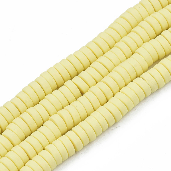 PandaHall Handmade Polymer Clay Beads, Disc/Flat Round, Heishi Beads , Champagne Yellow, 5.5x2mm, Hole: 1.5mm, about 162~184pcs/strand...
PandaHall Handmade Polymer Clay Beads, Disc/Flat Round, Heishi Beads , Champagne Yellow, 5.5x2mm, Hole: 1.5mm, about 162~184pcs/strand...