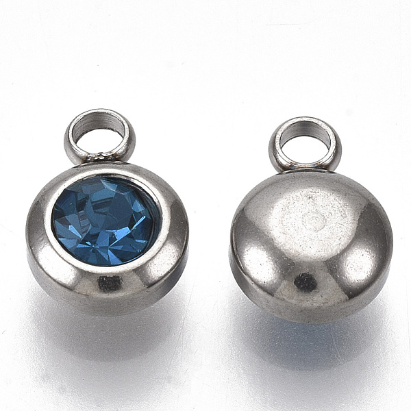 PandaHall Rhinestone Charms, December Birthstone Charms, with 201 Stainless Steel, Flat Round, Stainless Steel Color, Capri Blue, 9x6.5x4mm..., Cyan
PandaHall Rhinestone Charms, December Birthstone Charms, with 201 Stainless Steel, Flat Round, Stainless Steel Color, Capri Blue, 9x6.5x4mm..., Cyan