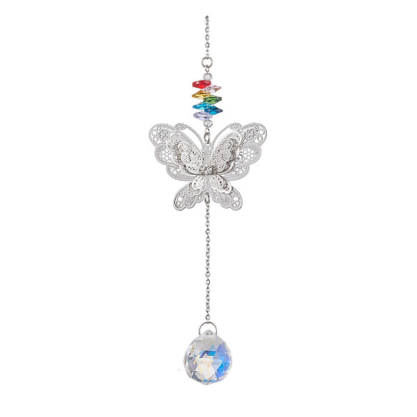 PandaHall Brass Hollow Hanging Ornaments, Stainless Steel Chain and Glass Round Tassel for Home Garden Outdoor Decorations, Butterfly...
PandaHall Brass Hollow Hanging Ornaments, Stainless Steel Chain and Glass Round Tassel for Home Garden Outdoor Decorations, Butterfly...