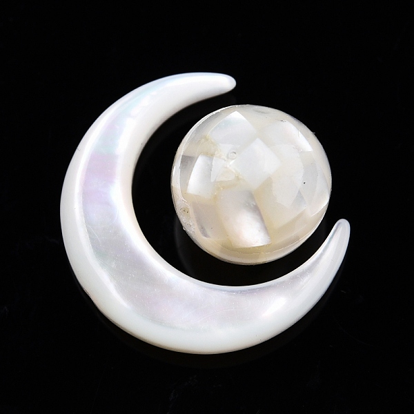 PandaHall Natural White Shell Beads Set, Moon with Round, Moon: 15x12.5x3.5mm, Round: 8mm, Hole: 0.8mm, about 2pcs/set White Shell Moon
PandaHall Natural White Shell Beads Set, Moon with Round, Moon: 15x12.5x3.5mm, Round: 8mm, Hole: 0.8mm, about 2pcs/set White Shell Moon