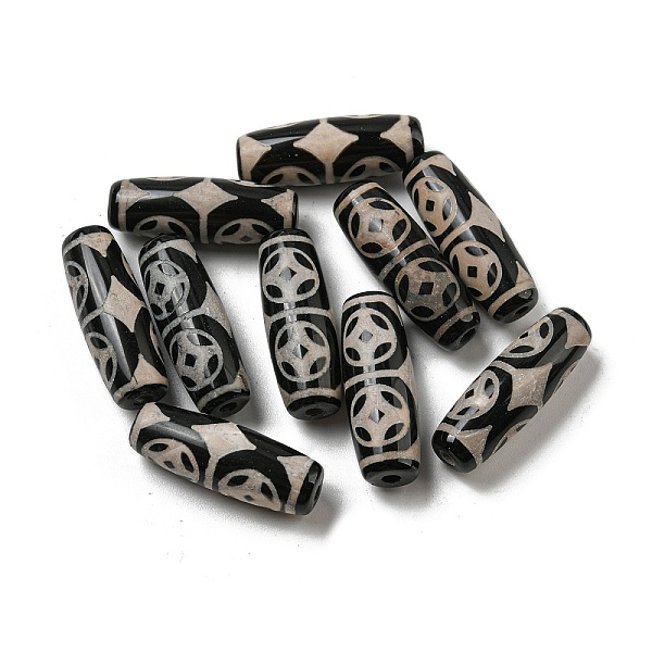 PandaHall Tibetan Style dZi Beads Strands, Natural Dyed Agate Beads, Rice, Black, Coin Pattern, 28.5~30x10mm, Hole: 2~2.5mm Tibetan Agate...
PandaHall Tibetan Style dZi Beads Strands, Natural Dyed Agate Beads, Rice, Black, Coin Pattern, 28.5~30x10mm, Hole: 2~2.5mm Tibetan Agate...