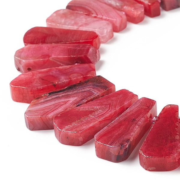 PandaHall Teardrop Natural Dyed Agate Beads Strands, Red, 25~50x11~16x6~8mm, Hole: 2.5mm, about 32~35pcs/strand, 15.7 inch Banded Agate...
PandaHall Teardrop Natural Dyed Agate Beads Strands, Red, 25~50x11~16x6~8mm, Hole: 2.5mm, about 32~35pcs/strand, 15.7 inch Banded Agate...