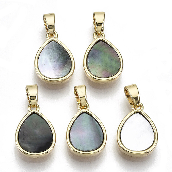 PandaHall Natural Black Lip Shell Charms, with Brass Findings, Nickel Free, Teardrop, Real 18K Gold Plated, 14.5x10x3mm, Hole: 2x4mm Black...
PandaHall Natural Black Lip Shell Charms, with Brass Findings, Nickel Free, Teardrop, Real 18K Gold Plated, 14.5x10x3mm, Hole: 2x4mm Black...