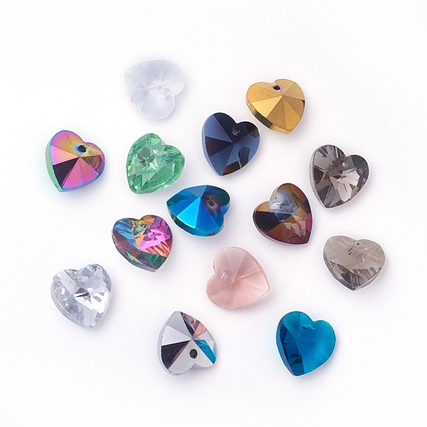 PandaHall Romantic Valentines Ideas Glass Charms, Faceted Heart Pendants, Mixed Color, 14x14x8mm, Hole: 1mm Glass Heart Multicolor
PandaHall Romantic Valentines Ideas Glass Charms, Faceted Heart Pendants, Mixed Color, 14x14x8mm, Hole: 1mm Glass Heart Multicolor
