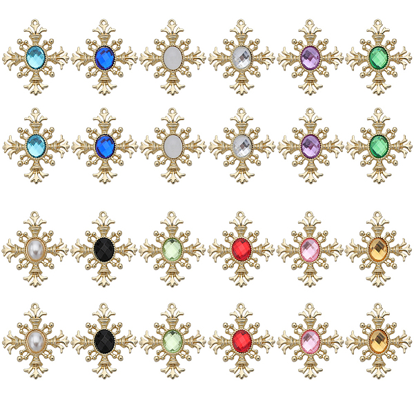 PandaHall SUNNYCLUE 24Pcs 12 Colors Acrylic Pendants, with Light Gold Tone Alloy Findings, Cross Charm, Mixed Color, 34x29x4.5mm, Hole..., Multicolor
PandaHall SUNNYCLUE 24Pcs 12 Colors Acrylic Pendants, with Light Gold Tone Alloy Findings, Cross Charm, Mixed Color, 34x29x4.5mm, Hole..., Multicolor