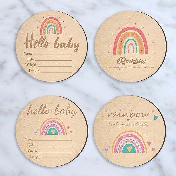 PandaHall AHANDMAKER 2PCS Baby Announcement Sign 6" Rainbow Design Personalized Newborn Name Announcement Sign, Gift for New Mom Baby Shower...
PandaHall AHANDMAKER 2PCS Baby Announcement Sign 6" Rainbow Design Personalized Newborn Name Announcement Sign, Gift for New Mom Baby Shower...