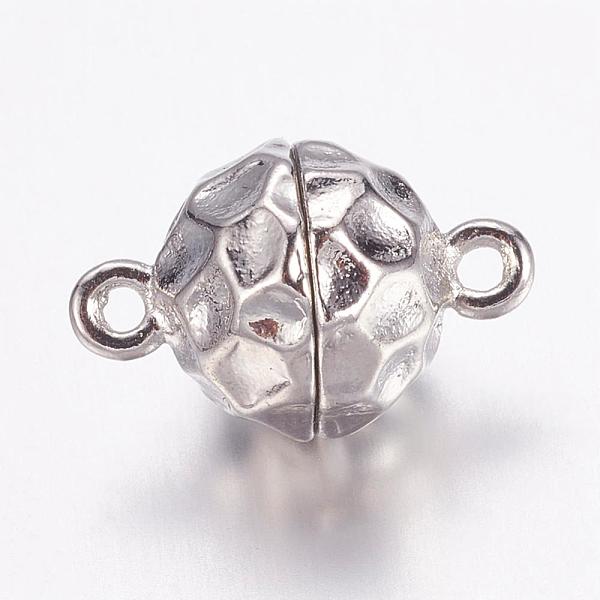 PandaHall Brass Magnetic Clasps with Loops, Round, Platinum, 15x10mm, Hole: 0.5mm Brass Round
PandaHall Brass Magnetic Clasps with Loops, Round, Platinum, 15x10mm, Hole: 0.5mm Brass Round