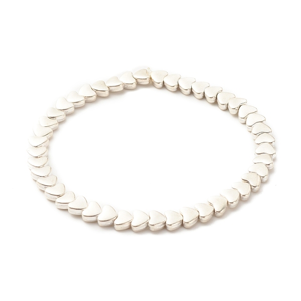 PandaHall Alloy Heart Beaded Stretch Bracelet for Women, Silver, Inner Diameter: 2-1/4 inch(5.8cm) Alloy
PandaHall Alloy Heart Beaded Stretch Bracelet for Women, Silver, Inner Diameter: 2-1/4 inch(5.8cm) Alloy