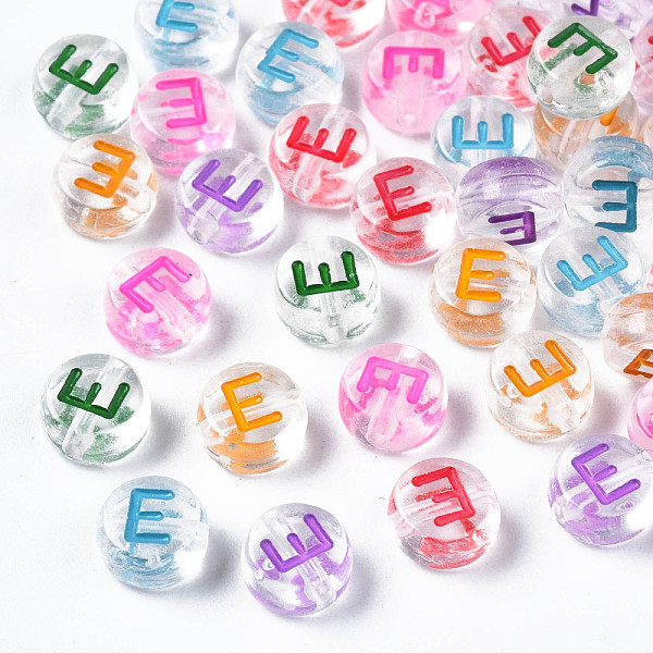PandaHall Transparent Clear Acrylic Beads, Horizontal Hole, Flat Round with Mixed Color Letter, Letter.E, 7x3.5mm, Hole: 1.2mm, about...
PandaHall Transparent Clear Acrylic Beads, Horizontal Hole, Flat Round with Mixed Color Letter, Letter.E, 7x3.5mm, Hole: 1.2mm, about...