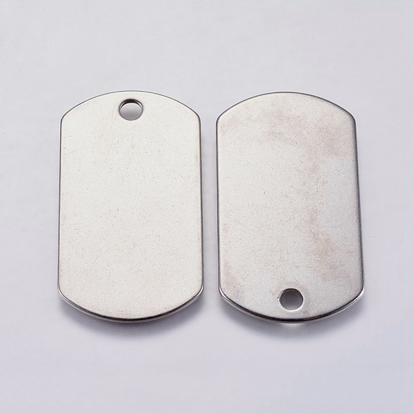 PandaHall 304 Stainless Steel Pendants, Rectangle, Stamping Blank Tag, Stainless Steel Color, 35x19.5x1mm, Hole: 3mm 304 Stainless Steel...
PandaHall 304 Stainless Steel Pendants, Rectangle, Stamping Blank Tag, Stainless Steel Color, 35x19.5x1mm, Hole: 3mm 304 Stainless Steel...