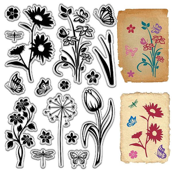 PandaHall CRASPIRE Flower Clear Stamps Butterfly Tulip Plant Dragonfly Reusable Background Postmark Transparent Silicone Stamp Seals for...
PandaHall CRASPIRE Flower Clear Stamps Butterfly Tulip Plant Dragonfly Reusable Background Postmark Transparent Silicone Stamp Seals for...