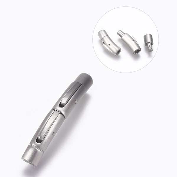 PandaHall 304 Stainless Steel Bayonet Clasps, Matte, Matte Platinum, 41x6mm, Hole: 4mm 304 Stainless Steel
PandaHall 304 Stainless Steel Bayonet Clasps, Matte, Matte Platinum, 41x6mm, Hole: 4mm 304 Stainless Steel