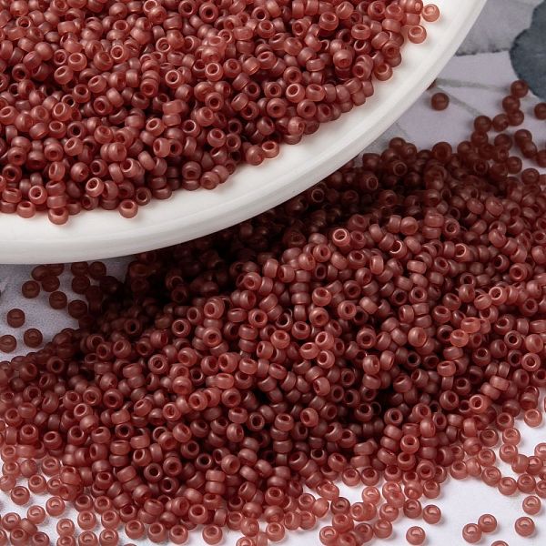 PandaHall MIYUKI Round Rocailles Beads, Japanese Seed Beads, (RR372) Semi-Frosted Berry, 15/0, 1.5mm, Hole: 0.7mm, about 5555pcs/bottle..., Red
PandaHall MIYUKI Round Rocailles Beads, Japanese Seed Beads, (RR372) Semi-Frosted Berry, 15/0, 1.5mm, Hole: 0.7mm, about 5555pcs/bottle..., Red