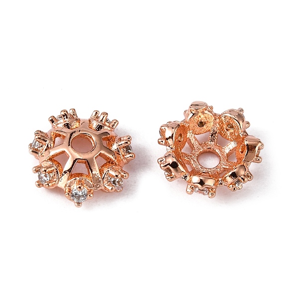 PandaHall Brass Micro Pave Cubic Zirconia Bead Caps, Apetalous, Rose Gold, 8x3mm, Hole: 1mm Brass+Cubic Zirconia
PandaHall Brass Micro Pave Cubic Zirconia Bead Caps, Apetalous, Rose Gold, 8x3mm, Hole: 1mm Brass+Cubic Zirconia