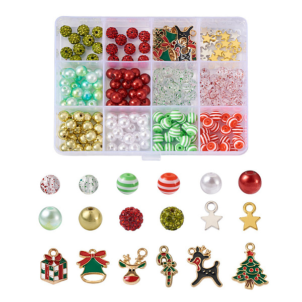 PandaHall Biyun DIY Christmas Jewelry Making Finding Kit, Including Plastic & Acrylic & Polymer Clay Rhinestone & Resin Beads, Christmas..., Multicolor
PandaHall Biyun DIY Christmas Jewelry Making Finding Kit, Including Plastic & Acrylic & Polymer Clay Rhinestone & Resin Beads, Christmas..., Multicolor
