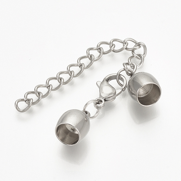 PandaHall 201 Stainless Steel Chain Extender, with Tube Cord Ends and Lobster Claw Claspss, Stainless Steel Color, 38mm long, Lobster...
PandaHall 201 Stainless Steel Chain Extender, with Tube Cord Ends and Lobster Claw Claspss, Stainless Steel Color, 38mm long, Lobster...